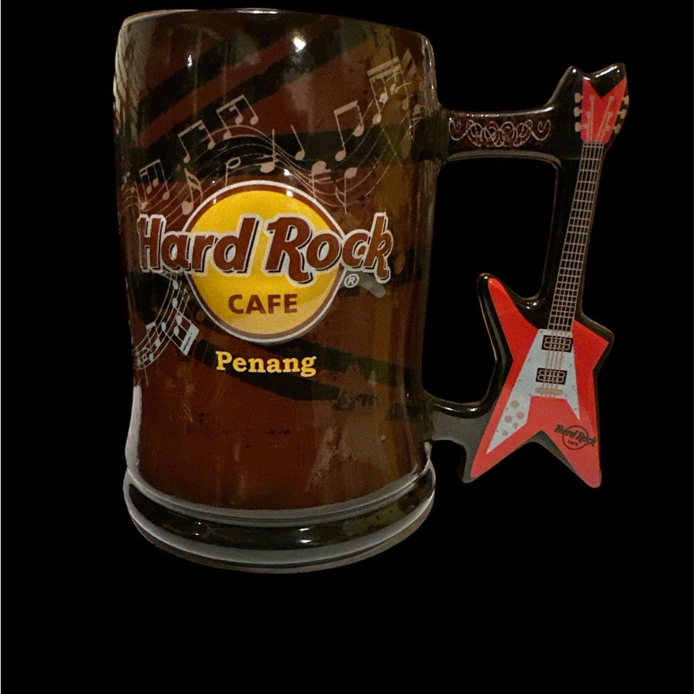 Hard Rock Cafe Brown Mug with Guitar Handle